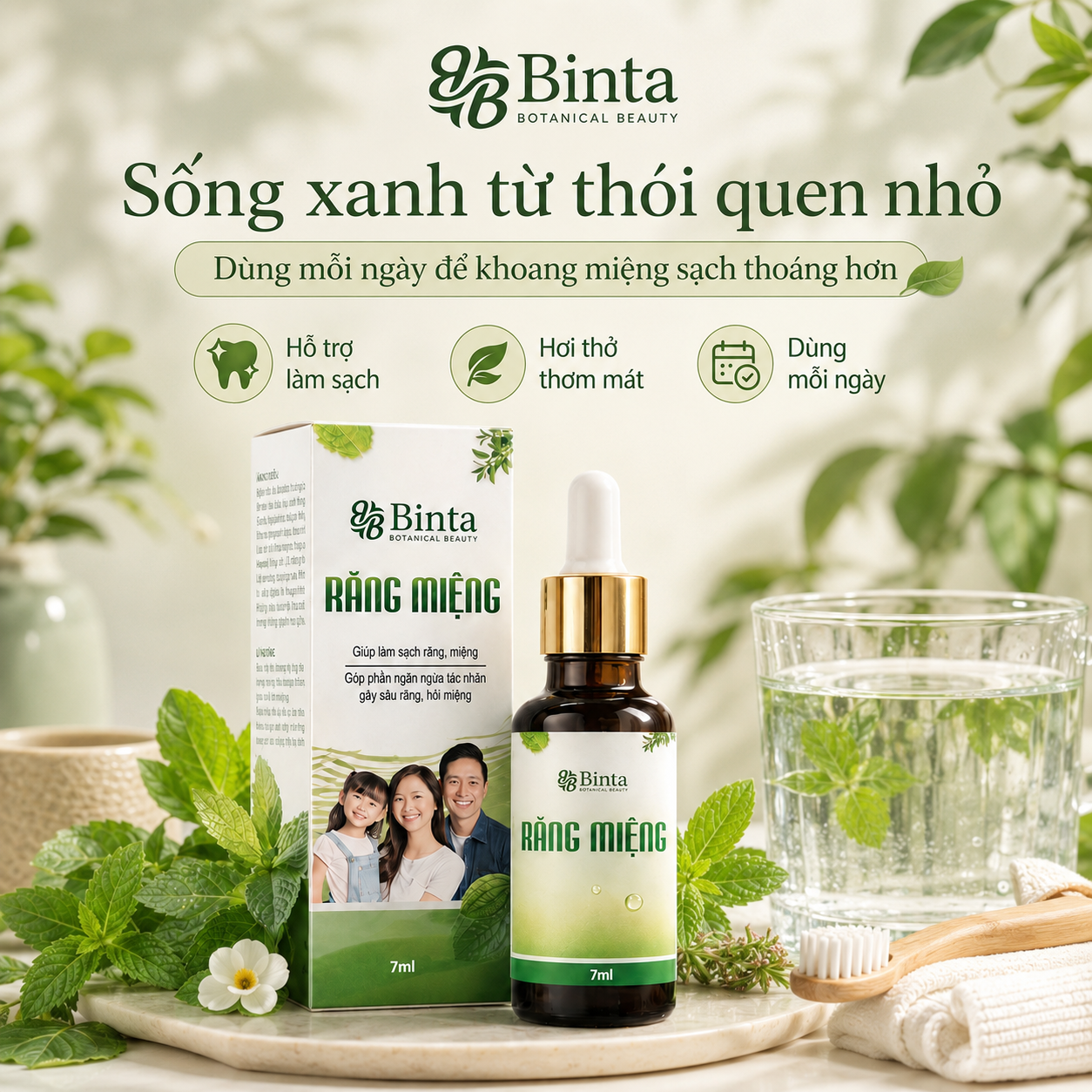 TINH DẦU RĂNG MIỆNG BINTA – SẢN PHẨM THẢO MỘC CHO XU HƯỚNG SỐNG XANH 🌿