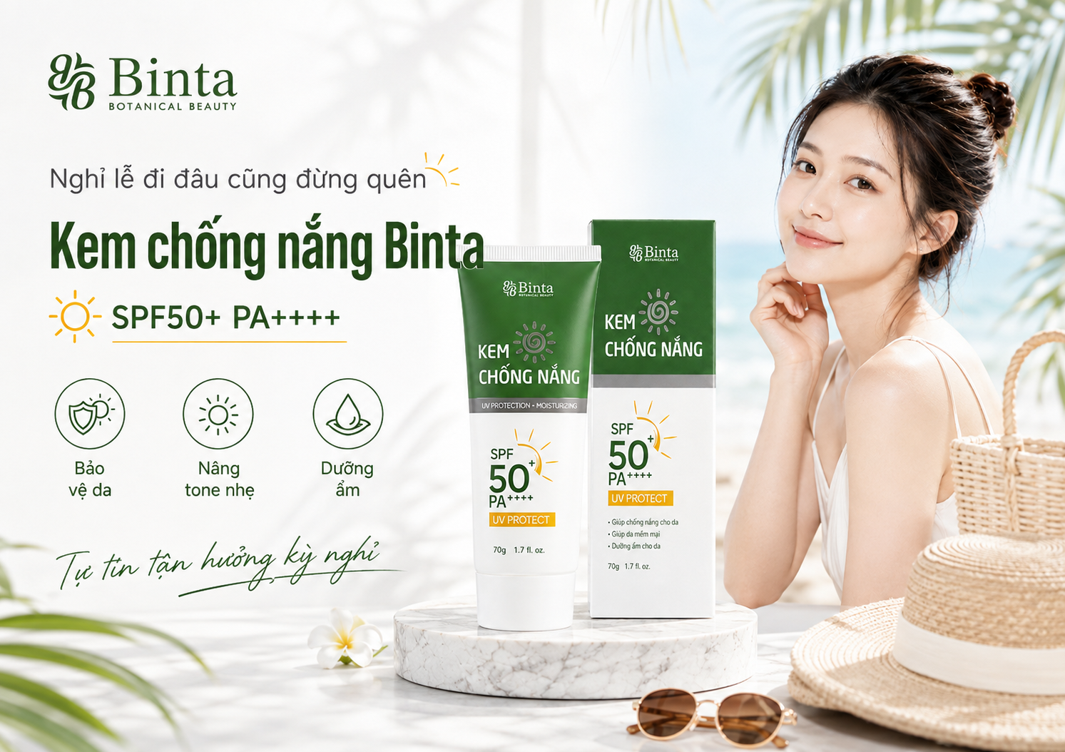 Nghỉ lễ đi đâu cũng đừng quên kem chống nắng – Bảo vệ da để vui trọn hành trình