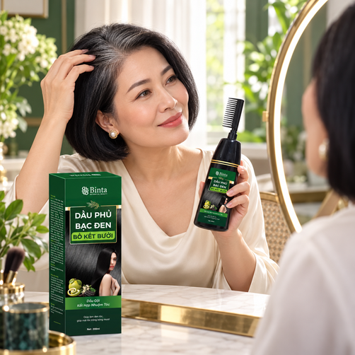 Dầu phủ bạc đen Bồ Kết Bưởi Binta - Ảnh 3