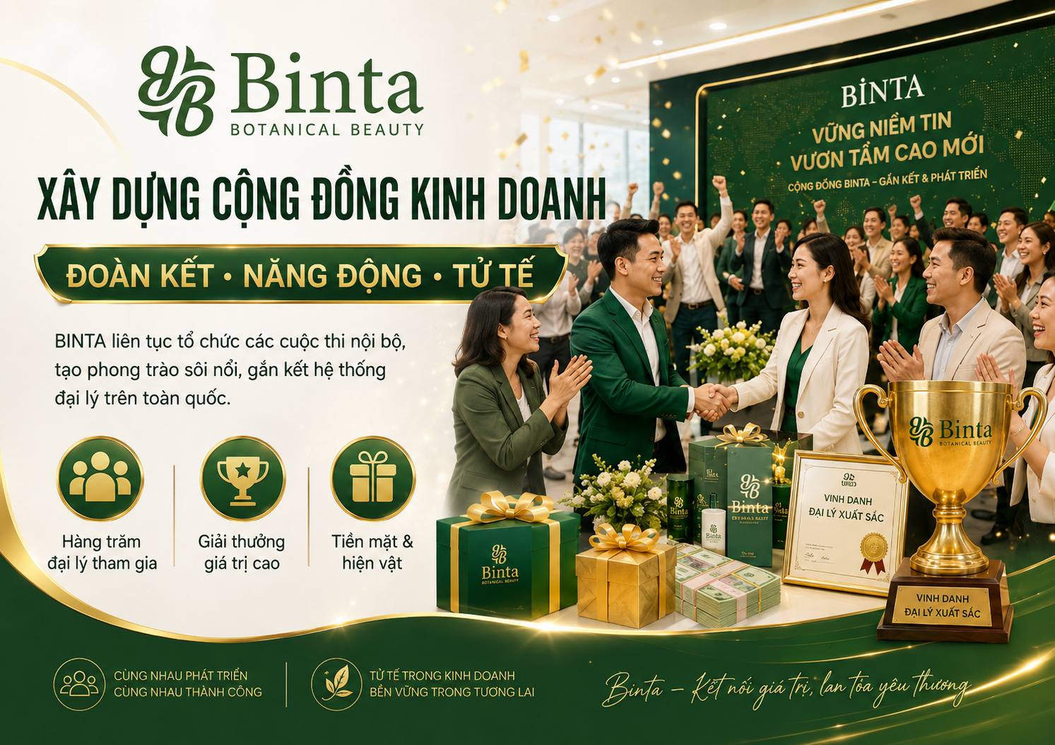 Binta nỗ lực xây dựng cộng đồng kinh doanh đoàn kết, năng động, tử tế