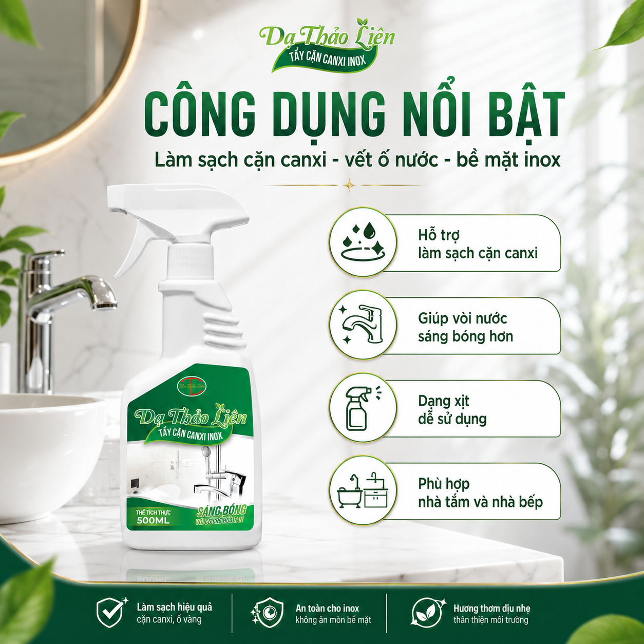 Tẩy Cặn Canxi Dạ Thảo Liên - Ảnh 4