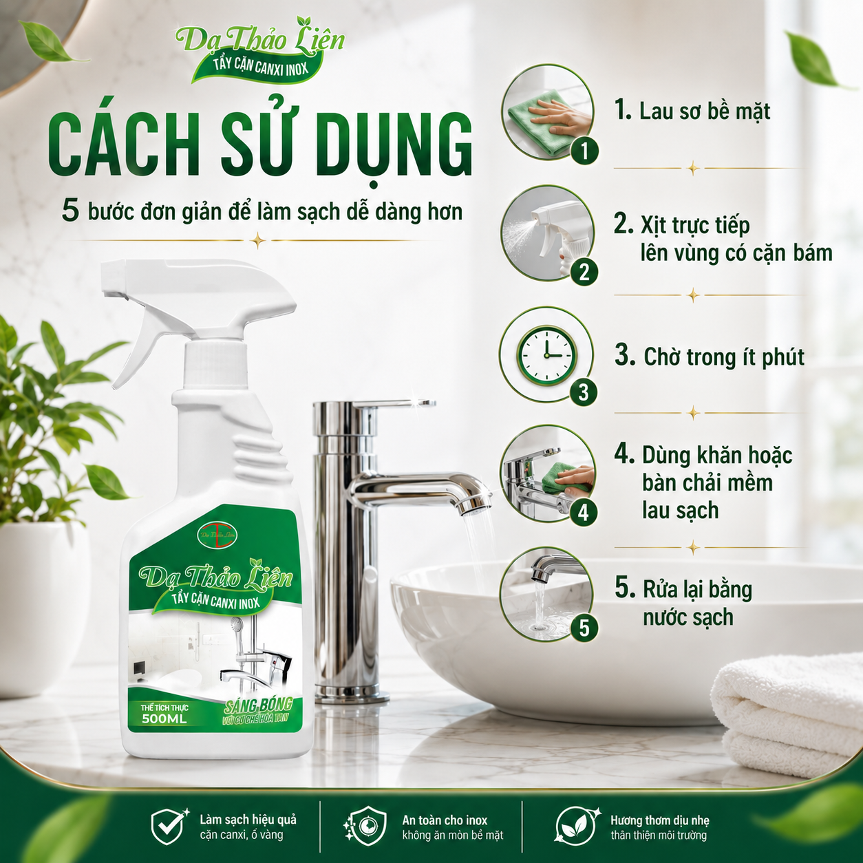 Tẩy Cặn Canxi Dạ Thảo Liên - Ảnh 2